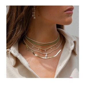 Gold Herringbone Necklace from Adina Eden NWT